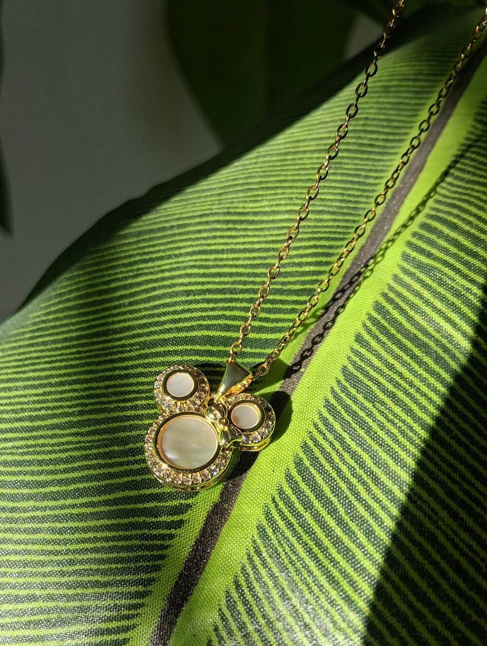Gold-Tone Mouse Pendant Stainless Steel Necklace - Picture 6 of 9